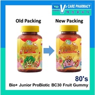 Bioplus ProBiotic BC30 Fruit Gummy (BioPlus Junior KidzPrebiotic Gummy with Inulin) (80's)