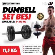 Dumbell Barbell Set Iron 11.5KG Adjustable Dumbell Barbell Gym 11.5 KG Sports