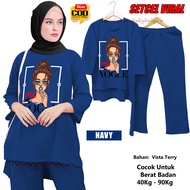 SR 000111 Setelan Wanita Dewasa Cewek Loli SETCEL Baju OneSet ABG dewasa SLEBEW cetak DTF Piyama