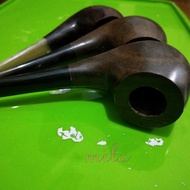 Alat pipa tembakau bukan rokok terbuat dari tanduk sapi dan kayu asli / cangklong kayu sonokeling as