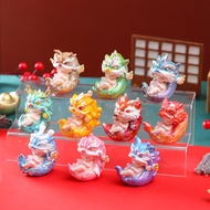 AT/㊗Monkey Happy Dragon Year Mascot Mountain Sea Beast Blind Box Doll Toy Boys and Girls Children Ornaments for Friends