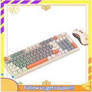 【W】XUNFOX K820 USB Wired Illuminated Game Keyboard Mouse Set for Desktop/Laptop Home  Female Compati