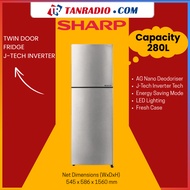 Sharp Twin Door Fridge J-Tech Inverter | 280L/ 320L/ 380L/ 410L/ 440L |2 Door Refrigerator Peti Ais