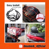 Motorcycle Net Flexi Helmet Net Stretchable Cord Jaring Motor Hemlet Beg Motorsikal Luggage Net Helm