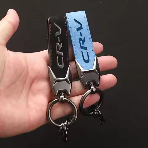 High Grade Suede Leather Car Keychain Key Rings 4S shop Custom Gift with Crv 3D logo For Honda CRV C