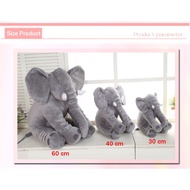 KIDOO 30 40 60cm Elephant Plushie Doll Cute Animal Stuffed Toys Anak Patung Gajah Giant Elephant Pil