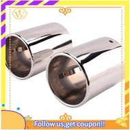 【W】2Pcs Car Exhaust Pipe Mufflers Stainless Steel Micropole Muffler Tail Pipes Replacement Parts Accessories for Mazda 6 CX-4 CX-5 CX5 Atenza 2009-2016