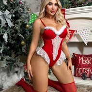 Christmas lingerie圣诞情趣内衣连体衣性感吊带套装