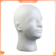 AMAR Male Mannequin Head Foam Wig Stand Manikin Head Wig Cap Holder for Store Salon Home