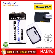 NARIO USB Rechargeable 9V Battery 3780 mWh Li-ion Battery Smart Tag