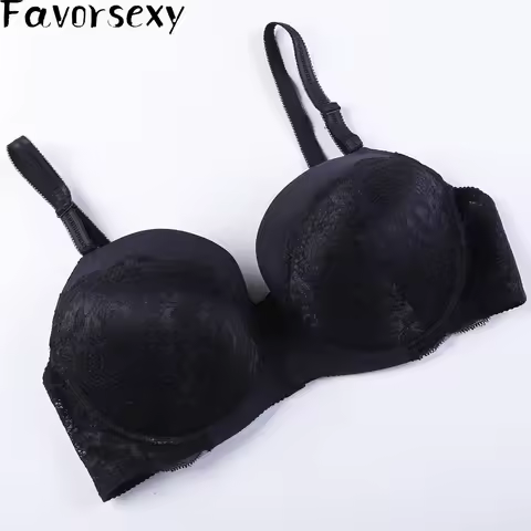 Plus Size Bamboo Bra Adjustable Push Up Side Gathering Furu Lace Shaping E Large Cup Underwear Bra 3