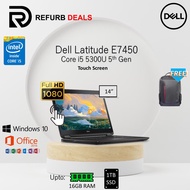 (TOUCH & NON TOUCH SCREEN) Dell Latitude E7450 CORE i5 (5th GEN) 14" HD/ UPTO 16GB RAM / 1TB SSD/ Re