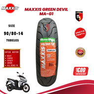 Maxxis 90/80-14 Green Devil MA-G1 Ban Motor free Pentil Tubeless