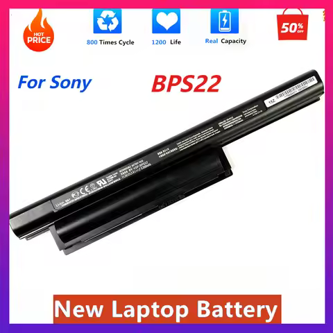 BPS22 Laptop Battery For Sony VAIO BPS22 VGP-BPS22 VGP-BPS22A VGP-BPL22 VGP-BPS22A VGP-BPS22/A VPC-E