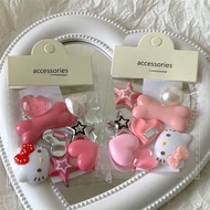 Straw Straw Y2K wind rose red KT cream glue DIY accessori Gift Y2K wind rose red KT cream glue DIY A