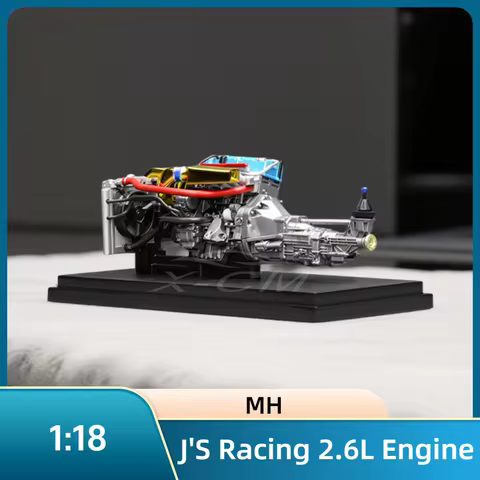 MH Car Model Engine J S Racing 2.6L Engine 1:18