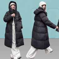 Hitchie A113-1729 Korean Fashion Hoodie Padded Winter Down Jacket Woman Fleece Baju Sejuk Tebal Park