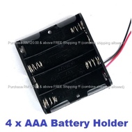 Battery Holder 4 x AAA - Flat Type-wss