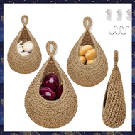 Hanging Fruit Basket for Kitchen Boho Hanging Baskets for Organizing Hanging Wall Fruit Vegetable Ba