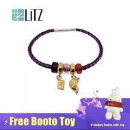 LITZ 999(24K) Gold Booto Bracelet 啵兔手链系列 BT13-FB2 <2.61g+/->