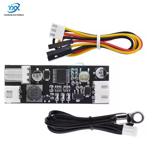 12V 0.8A Single DC PWM Fan Temperature Control Speed Controller 2-3 Wire Chassis Computer Noise Redu