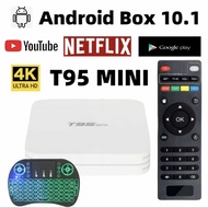 T95 mini Smart Android TV box Allwinner H3 Quad Core Android 10 WiFi 4G USB3.0 8GB 128GB 3D med