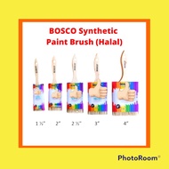 BOSCO Synthetic Nylon Paint  1" / 1-1/2" / 2" /2 1/2“/ 3" / 4" Brush (halal) / Berus Cat / Nylon / B
