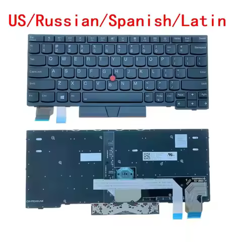 % New US Russian Spanish Latin Backlit Keyboard Thinkpad X280 A285 X395 X390 /L13 gen 1 L13 Yoga gen
