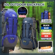 MR 45L+5 Large Capacity Outdoor Hiking Backpack Waterproof Unisex Outdoor Travel Camping Bag Beg Hik