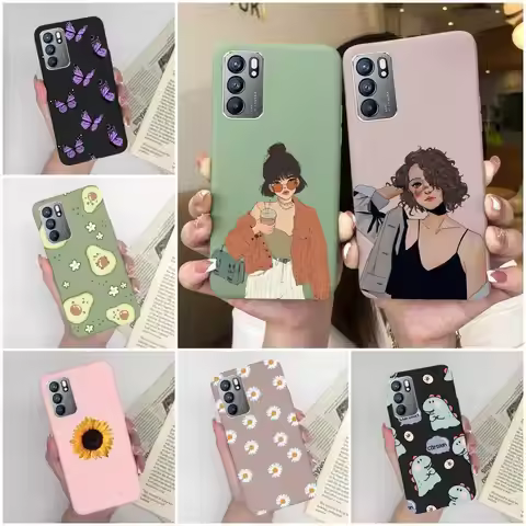 For Oppo Reno6 5G Phone Case Cool Girls Cartoon Painted Soft Silicone Back Cover For Oppo Reno6 Pro 