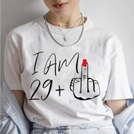 60th Birthday T Shirt Women Men Clothing I Am 29  39 49 59 Plus Middle Finger Fashion Y2k Graphic To
