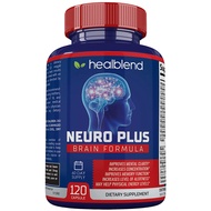 Neuro Plus Brain & Focus Formula - Nootropic Brain Booster Supplement, Supports Brain Health, Mental