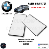 📣Top Quality📣 2PC - BMW E60 • E61 • E62 • E63 • E64 • N52 • N54 • N55 • M54 Car Aircond Cabin Air Fi