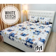 White stitch bed sheet bedsheet set bedsheet queen size cotton bedsheet