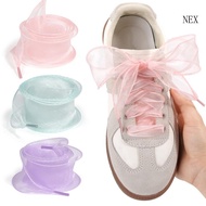 NEX Colorful Organza Shoe Lace 140cm Long 35mm Wide Shoelaces Sneakers Shoe Laces