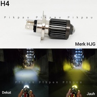 H4 HJG Motorcycle Headlight Laser Projector White Yellow High Low AC DC Very Bright Headlight