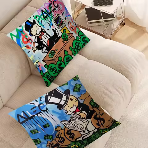 Dollar Alec Monopoly Cushion Cover Pillowcase Upholstery Sofa Throw Pillow Home Decor Pillowcas