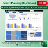 Excel Template - Sprint Planning Excel Template (Free 12-in-1 Bundle Excel Course Books)