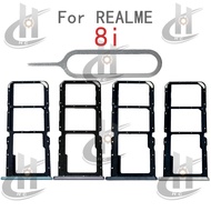 For Realme 8i SIM Card Tray Slot Holder Card Holder Reader SD Slot Adapter Replacement Parts