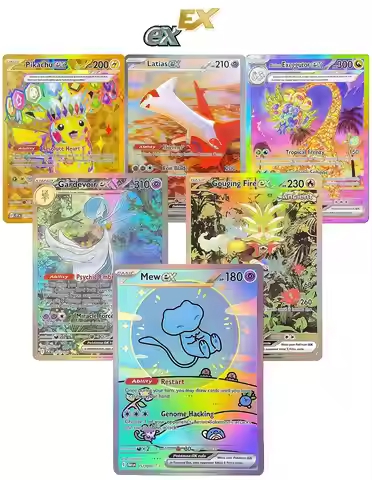 PKM Proxy Cards Ex Pikachu MCharizard Zekrom Greninja Mew Garchomp Zekrom Game Collectible Trading C