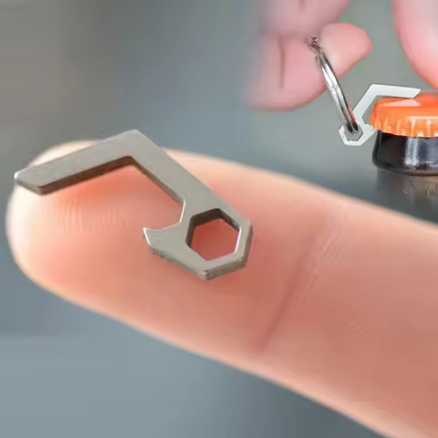 EDC Gear mini lightweight bottle beer opener keyring pocket tool utility gadget Outdoor Camp Hike Ca