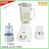 National Omega Blender BL-T11A Bahan Kaca Low Watt with Grinder 3 in 1