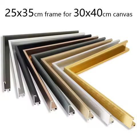 25x35cm Outer Frame For 30x40cm Canvas Painting Gold Aluminum Alloy Oil Painting Frame Wall Art Phot