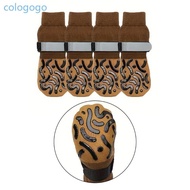 COLO 4pack Durability Dog Socks Thickened Paws Protectors Outdoor Paws Protectors for Various Pet Ow