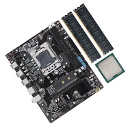 X79 Motherboard Set Kit LGA 1356 with Xeon E5 2420 V2 CPU 8GB(2X4GB) DDR3 Ecc Reg Ram Nvme M.2 Sdd M