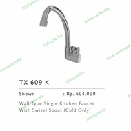 Original Kran Sink Tembok Toto Tx 609 K/Kran Kitchen Sink Angsa Dinding Toto