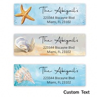 (100-1000 ฉลาก) ฉลากที่อยู่ส่งกลับที่กำหนดเอง 0.75 นิ้ว*2.5 นิ้ว ลายดอกไม้ - ฉลากจดหมายที่กำหนดเองมี