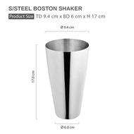 JD Stainless Steel Boston Cocktail Shaker Measuring Cup