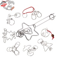 PINOU Brain Teaser Puzzles Diy Personalized Gift IQ Mind 3d Puzzle Wire Brainteasers Games Children 