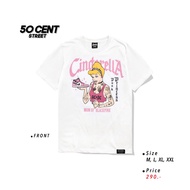 Fifty Cent T-Shirt Short Sleeves Princess Pattern White Men's M L XL 2XL ts